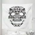 thumbnail image 1 of Sugar Skull Tapestry, Tradition Latin Celebration Special Day Monochromatic Art, Fabric Wall Hanging Decor for Bedroom Living Room Dorm, 5 Sizes, White and Black, by Ambesonne, 1 of 1