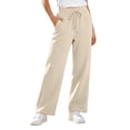 thumbnail image 3 of LIaqionyy Womens Sweatpants Wide Leg Baggy High Waisted Comfort Casual Fall Winter Workout Gym Trousers with Pockets, 3 of 7