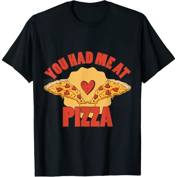 Cheesy pizza pie meat savory snacks fastfood pastry date T-Shirt TShirt