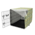 thumbnail image 3 of Floral Dog Crate Cover, Continuous Innocent Echinacea Hand Drawn Sketch, Easy to Use Pet Kennel Cover Small Dogs Puppies Kittens, 7 Sizes, Pastel Yellow Pale Blue, by Ambesonne, 3 of 6