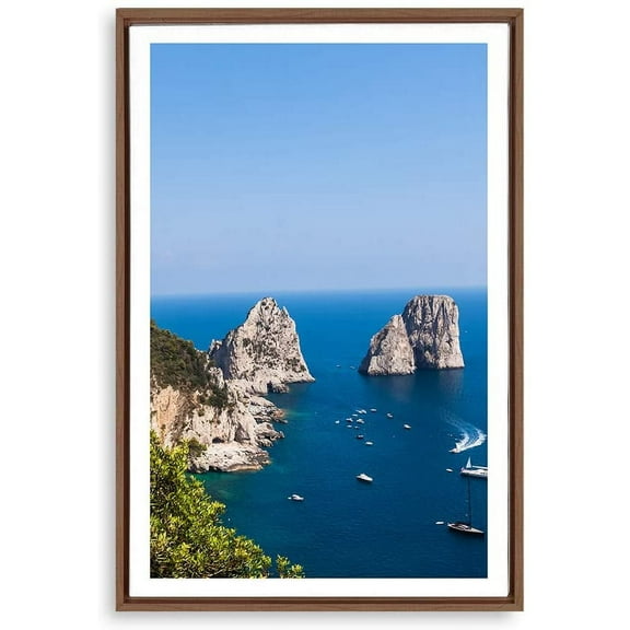 IDEA4WALL Framed Canvas Wall Art for Living Room, Bedroom Beautiful Beach Canvas Prints for Modern Home Decoration Ready to Hang