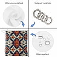 thumbnail image 5 of Orange Blue Boho Bathroom Shower Curtains with 12 Hooks Polyester Waterproof Shower Curtain for Stalls and Bathtubs Colorful Abstract Ethnic Aesthetic Decorative Bathroom Privacy Curtain 72x72 Inches, 5 of 9