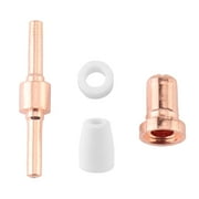 Facetosuns, Air Plasma Cutter Consumables Fits Portable 40 Pcs/Set Air Plasma Cutter Consumables Fits For Pt-31 Lg-40 Torch, Rose Golden&White