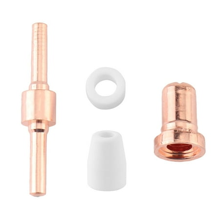 Facetosuns, Air Plasma Cutter Consumables Fits Portable 40 Pcs/Set Air Plasma Cutter Consumables Fits For Pt-31 Lg-40 Torch, Rose Golden&White