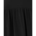 thumbnail image 6 of Women's Summer Casual Twist Knot Short Puff Sleeve Dresses Pleated Swing Dress with Pockets, 6 of 8