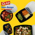 thumbnail image 2 of Glad Take-Aways Food Storage Containers, 38oz Rectangle, 40 piece, 2 of 6