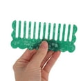 thumbnail image 3 of Unique Bargains 1 Pc Wave-shaped Hair Comb Green Acetate Sheet, 3 of 5