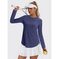 thumbnail image 3 of Rosvigor Plus Size Womens Workout Tops Long Sleeve Tee Shirts Comfy Athletic Shirts Loose Womens Activewear Tops for Gym Running Yoga, 3 of 7