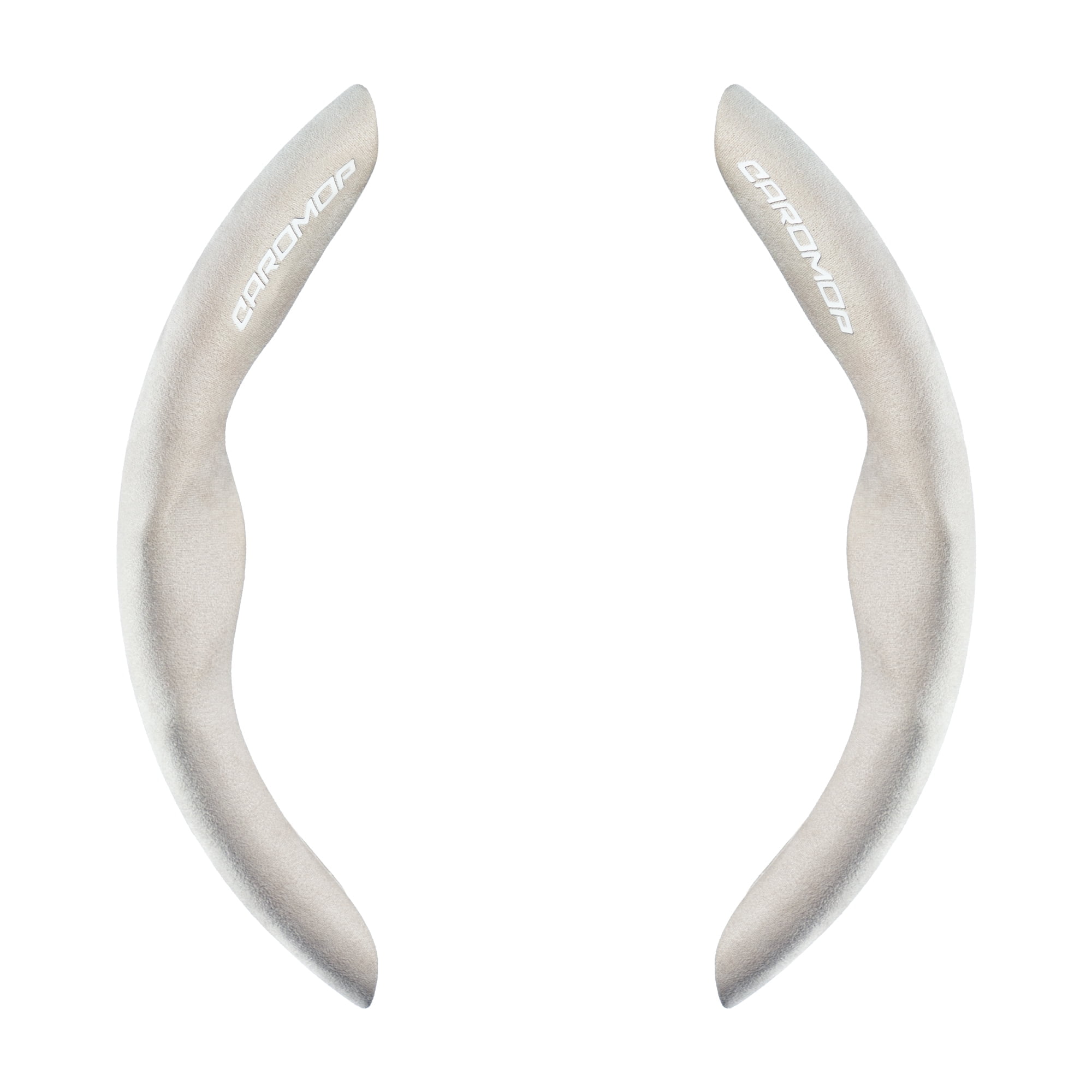 Caromop Suede Steering Wheel Cover, 14.5-15 in, Non-Slip, 2 pack, Beige