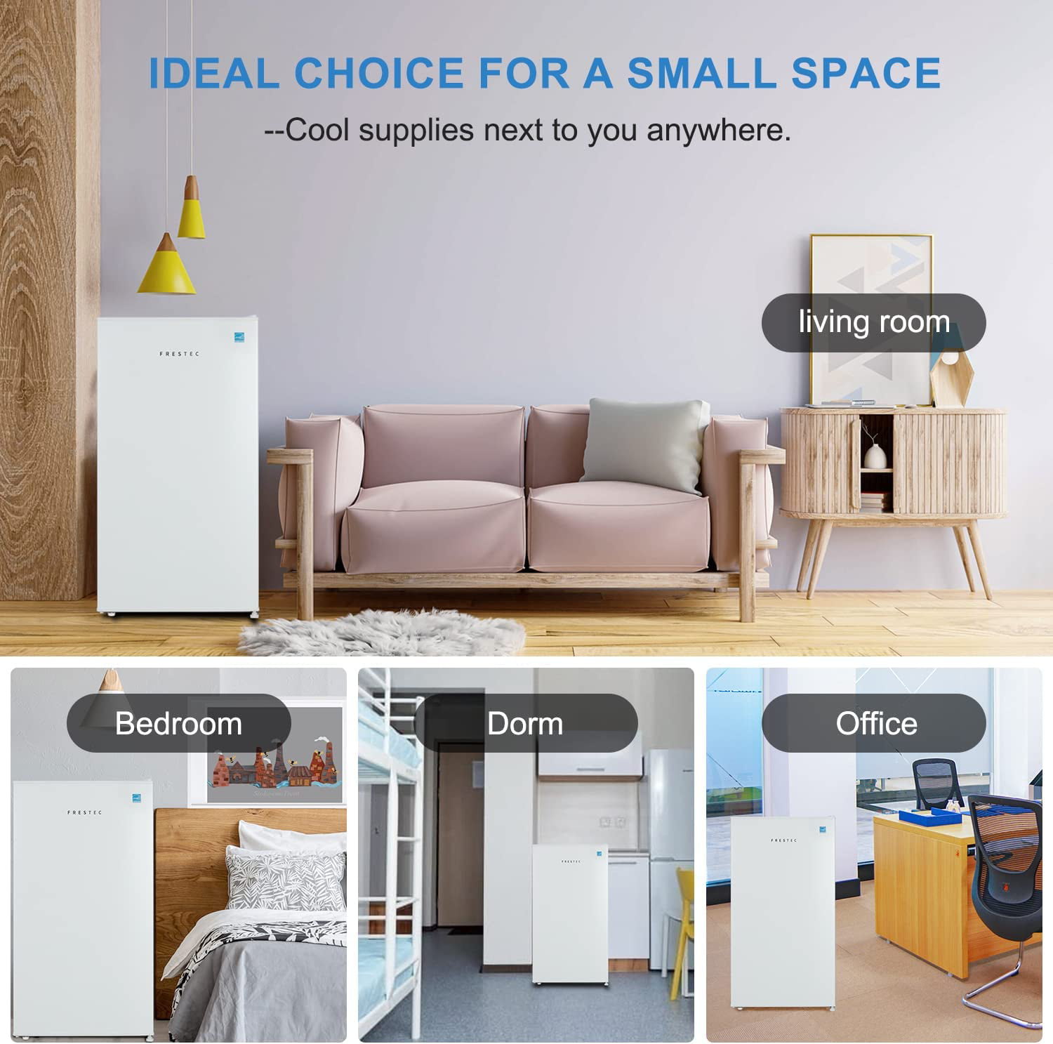 Frestec 3.1 CU' Mini Fridge with Freezer,2-Door Compact Refrigerator,Small  Refrigerator for Bedroom Dorm Office Apartment, Silver (FR 302 SL) - Yahoo  Shopping