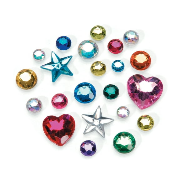 Darice Rhinestone Value Pack, Heart, Star and Round Shapes, 0.375lbs