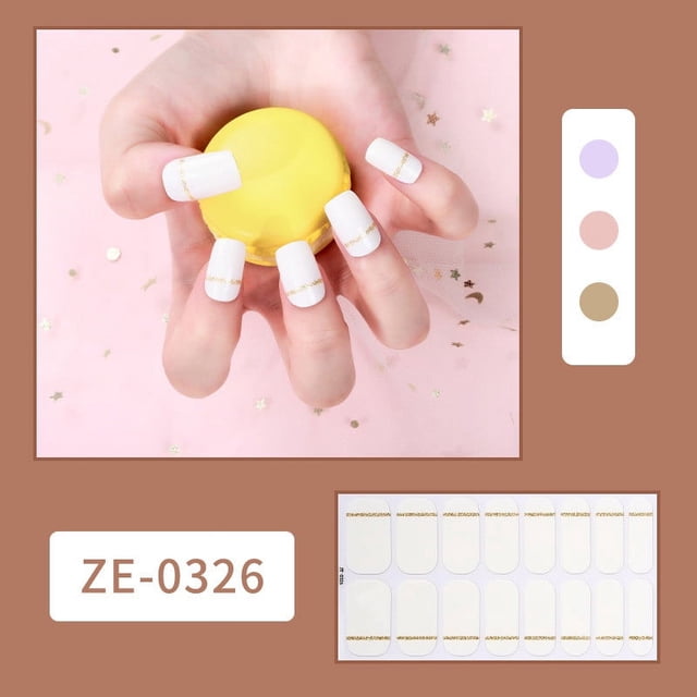 Fiudx Pegatinas de Uñas, Tiras de Esmalte de Uñas Fashion Art, Set de Manicuras y Apartados Rápidos, Adherencias de Larga Duración, para Uso Doméstico, Estilo Femenino, Incluye Tableta.
