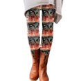 thumbnail image 1 of Gibobby Leggings estampados para mujer Leggings de moda de otoño e invierno para mujer, 2024pantalones con estampado navideño informal(Vino,G), 1 of 4