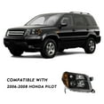 thumbnail image 5 of For 2006 2007 2008 Honda Pilot Black Amber Corner Headlights Assembly Headlamps, 5 of 11