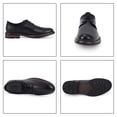 thumbnail image 5 of Mens Dress Shoes, Men's Oxford Shoes, Leather Stylish Lace-up Wingtip, Business Casual Formal Derby Shoe Black Size 8, 5 of 8