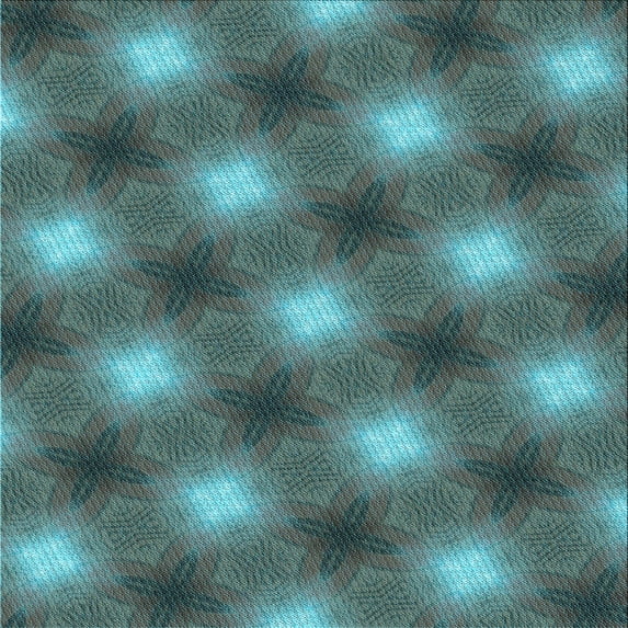 Ahgly Company Indoor Square Patterned Deep-Sea Green Area Rugs, 5' Square