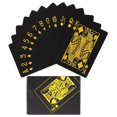 thumbnail image 1 of Baraja de juego de póker de oro negro, traje de póquer de plata azul, cubierta mágica de plástico impermeable, colección de regalos de agua mágica, 1 of 4