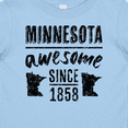 thumbnail image 4 of Inktastic Minnesota Awesome Since 1858 Boys or Girls Baby T-Shirt, 4 of 5