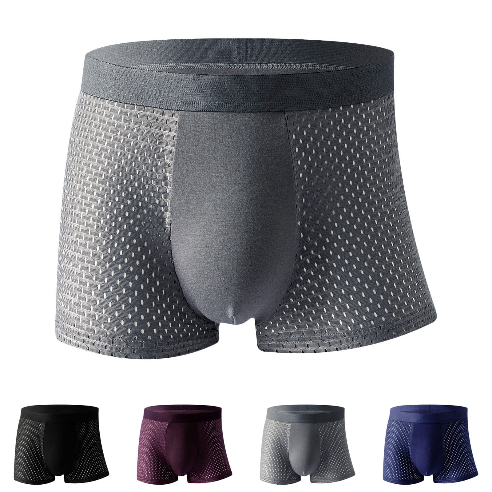 Dxzfnsa Men's Boxer Shorts 100% Cotton Classic Plaid Woven Boxers
