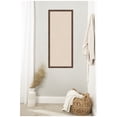 thumbnail image 3 of Kate and Laurel Framed Fabric Pinboard 18 x 42,  Printed Linen Classic Bulletin Board for Use as a Vision Board or Wall Organization, Florence Medium Brown Frame, 3 of 8
