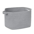 thumbnail image 4 of Lipstore Woven Basket Cotton Rope Dirty Clothes Hamper for Shelves Homeoffice Laundry Gray, 4 of 8