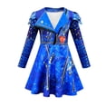 thumbnail image 5 of Disfraz de Mal de D-Descendants 3 para niñas, disfraz de Evie, fantasía, ropa de Navidad, peluca, fiesta de cumpleaños, Halloween, disfraces, 5 of 5