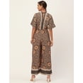 thumbnail image 4 of Moomaya Women's Printed Jumpsuit, V-Neck Sleeveless Wide Leg Loose Boho Style Jumpsuits, 4 of 9