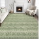 thumbnail image 1 of Alfombra Tortania 305x366 cm, Lavable, Suave, Estilo Bohemio Marroquí Verde, 1 of 9