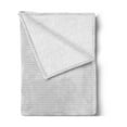 thumbnail image 2 of Grey Chevron Soft Flannel Fleece Blanket, Triangle Connection Linked Simplistic Lines Forming Abstract Zig Zags, Cozy Plush for Indoor and Outdoor Use, 50" x 60", Pale Grey and White, by Ambesonne, 2 of 5