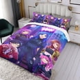 thumbnail image 3 of Funneh Krew Conjunto de sábanas temático, trío de piezas, cómodo y amigable con la piel, diseño único, regalo de decoración para el hogar para familiares, amigos y fans,135cm *200cm, 3 of 6
