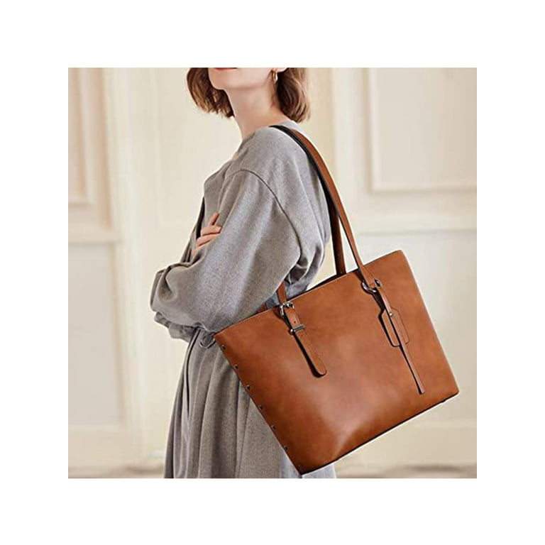  WESTBRONCO Hobo Bags for Women Vegan Leather Handbag Designer  Crossbody Bucket Tote Purse Large Ladies Shoulder Bags Vintage Brown 