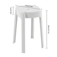 thumbnail image 5 of Portable Plastic Stackable Stools,18" Nesting Stackable Stool White Plastic Stools Backless Bar Stool,Multipurpose Flexible Seating for Classroom,School,Home (White, 5PCS), 5 of 9