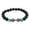 H, variant on natural stone volcanic rock beads metal dumbbell versatile beads bracelet bangle jewelry for women men