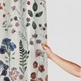 thumbnail image 3 of COMIO  Ink Floral Shower Curtain, Colorful Flower Shower Curtain for Bathroom, Waterproof Fabric Shower Curtain Set, Bathroom Decoration with 12 Hooks, 3 of 5