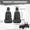 thumbnail image 7 of KUIFORTI Leopard Print UTV Seat Covers Anti-Slip Seats Cover with Headrest Covers Easy to Install for Yamaha Rhino 700 660 450 2004-2021 Rhino Accessories Bucket Seat Cover, 7 of 7
