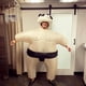 thumbnail image 4 of Disfraz de luchador de sumo inflable, traje de fiesta inflable unisex, disfraz divertido de Halloween Disfraz de dinosaurio inflable para adultos y niños... (Sumo negro), 4 of 5