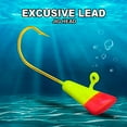 thumbnail image 3 of 5Pcs/Set Jig Head Hook Sharp Bright Color Strong Penetration Saltwater Freshwater Universal Metal Soft Lure Worm Barb Fishhook Kit Fishing Equipment, 3 of 7
