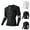 Black, variant on Men's Ski QuickDrying Winter Outdoor Cycling Running Mountaineering Sports Functional Reduce Base Layer Thermal Underwear White M
