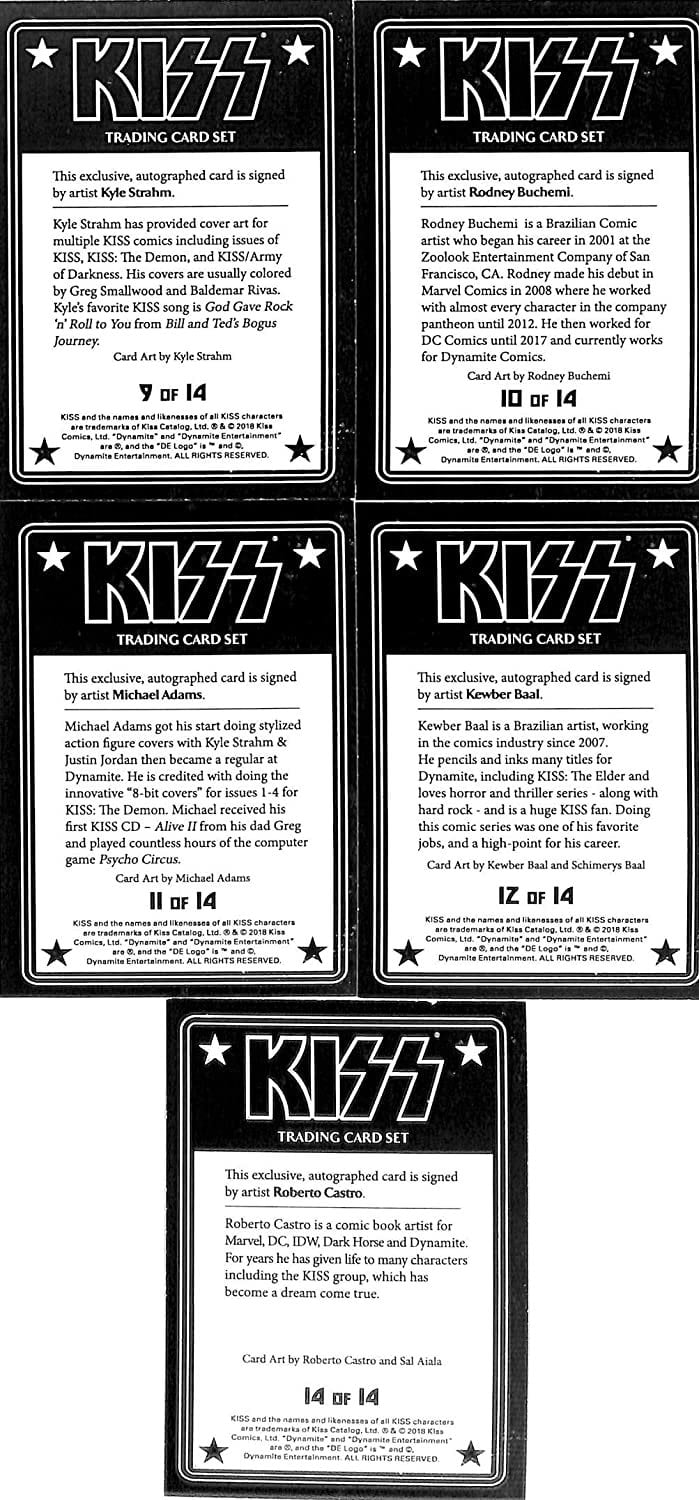 KISS Deluxe Trading Card Autograph Set of 14 with Gene Simmons & Paul  Stanley - Walmart.com