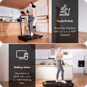 Lifesmart TM2305 2-in-1 Walking Pad Treadmill | Foldable Portable Treadmill for Home or Office | 2.25HP Brushless Motor, Manual Incline, Under Desk Walking Pad with Handle Bar, LED Display, Bluetooth