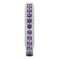 thumbnail image 4 of 1.44 ctw Wedding Band for Women - 18K White Gold Simulated Alexandrite Stackable Eternity Ring, 4 of 6