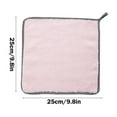 thumbnail image 3 of Snmubt Household Kitchen Dishwashing Cloth Thick Super Absorbent Hand Towel No Lint No Oil Rag Tablecloth Housework Cleaning Cloth with Lanyard (Pink, Polyester), 3 of 6
