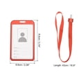 thumbnail image 2 of Uxcell 9.5x5.8cm Vertical Aluminum Badge Holder with Metal Hook Lanyard Red, 2 of 7