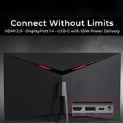 Deco Gear, VIEW390, Curved Gaming Monitor, Anti-Glare, Portable, 2560x1440, 1ms MPRT, 165Hz, Black/39
