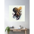 thumbnail image 2 of Steampunk Animals - Mechanical Octopus #9 Poster Wall Art, Modern Wall Decor For Living Room Bedroom, 17x17 UNFRAMED, 2 of 3