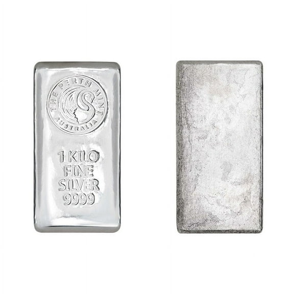 Lot of 2 - 1 Kilo Perth Mint Silver Bar .9999 Fine