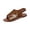 Brown, variant on Women's Hollow Out Sandals 2026 Summer Open Toe Slip On Flat Sandal Splicing Ankle Strap Casual Beach Sandals Brown 9 Wide