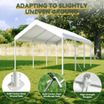 thumbnail image 2 of Aoxun 10x20 FT Heavy-Duty Portable Carport, Outdoor Car Canopy Shelter with Waterproof Tarp & Wind Resistant Design, Galvanized Steel Frame for Vehicle, RV, Boat, Truck Cover (White), 2 of 9