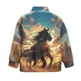thumbnail image 5 of Uorisanigo Girls Sweatshirts Fashion Long Sleeve Lapel Zipper Sweatshirt Oversized Tribal Western Horse Quarter-Zip Pullover Jacket Fall Trendy Clothes Cropped Pullover Hoodies, 5 of 7