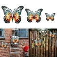 thumbnail image 4 of JINGT Large Metal Butterfly Blue And Color Outdoor Garden Home Decor Wall Art, 4 of 8